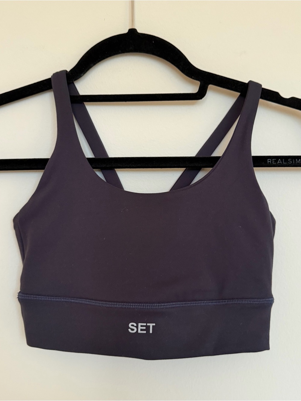 Set Active Luxform Navy Sports Bra Size Small Athletic Pilates Athleisure